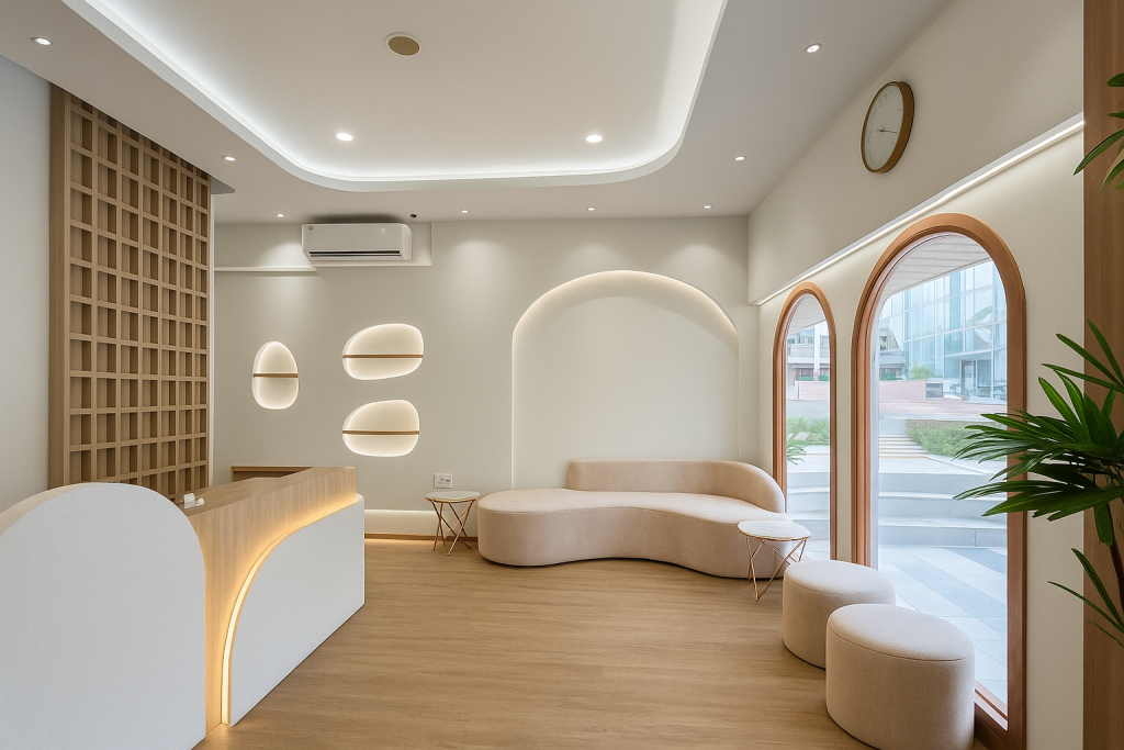 modern wellness clinic waiting area